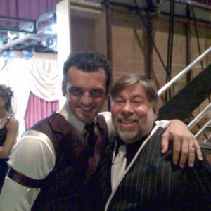 Tony and Woz backstage 