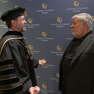 Steve Wozniak was the 2024 Commencement Address speaker at the University of Colorado Boulder.  (Photo by Casey A. Cass/University of Colorado)